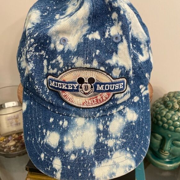 Customized Mickey Mouse denim hat. EUC. - Picture 1 of 3